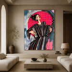 Rose Moon Accordion — artwork in an interior setting 4