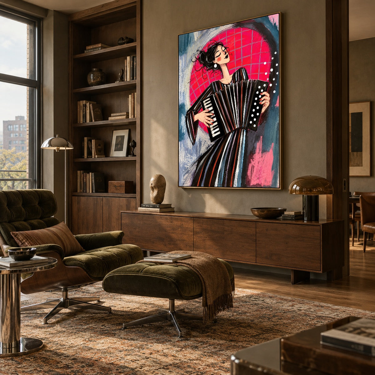 Rose Moon Accordion — artwork in an interior setting 7
