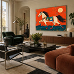 Saffron Meadow Stride — artwork in an interior setting 3