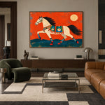 Saffron Meadow Stride — artwork in an interior setting 4