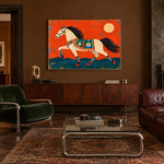 Saffron Meadow Stride — artwork in an interior setting 6