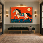 Saffron Meadow Stride — artwork in an interior setting 8