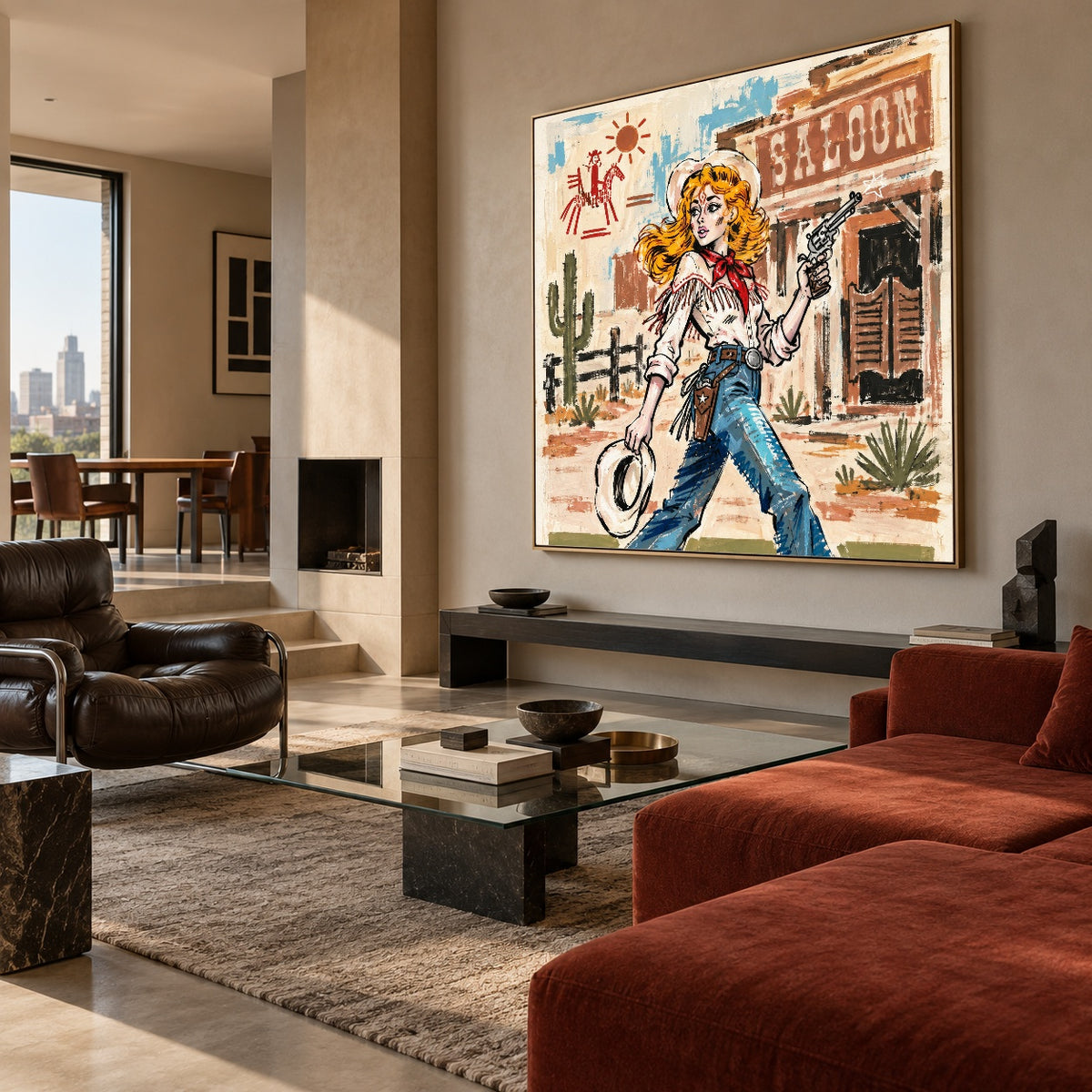 Saloon Daydream Queen — oblique side view of the artwork
