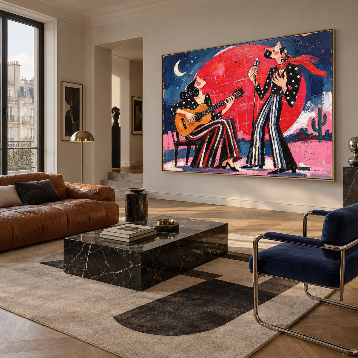 Songs Beneath Vermilion — featured artwork in a living space
