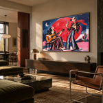 Songs Beneath Vermilion — oblique side view of the artwork