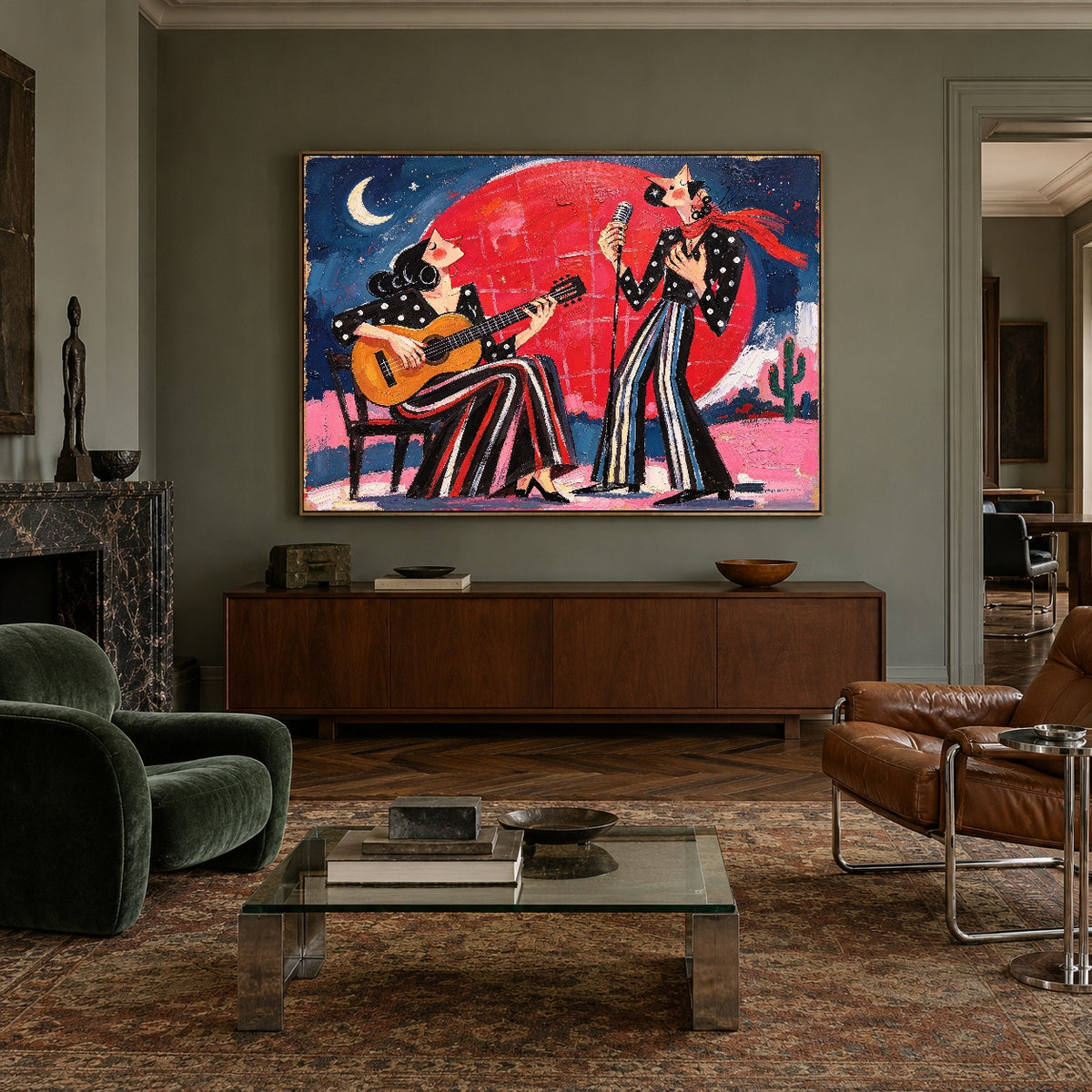 Songs Beneath Vermilion — artwork in an interior setting 3