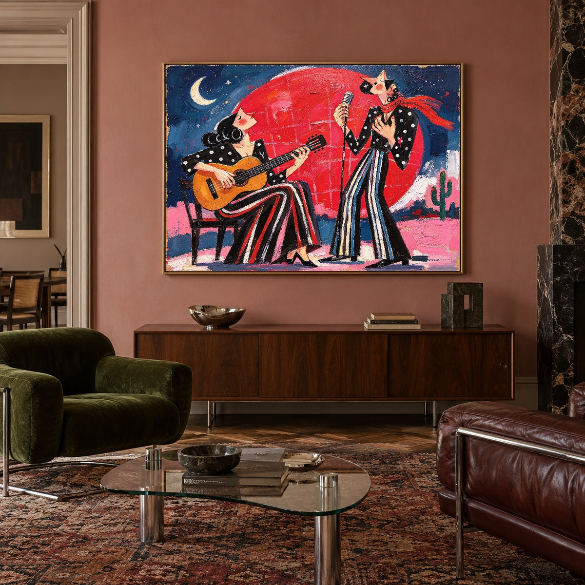Songs Beneath Vermilion — artwork in an interior setting 6