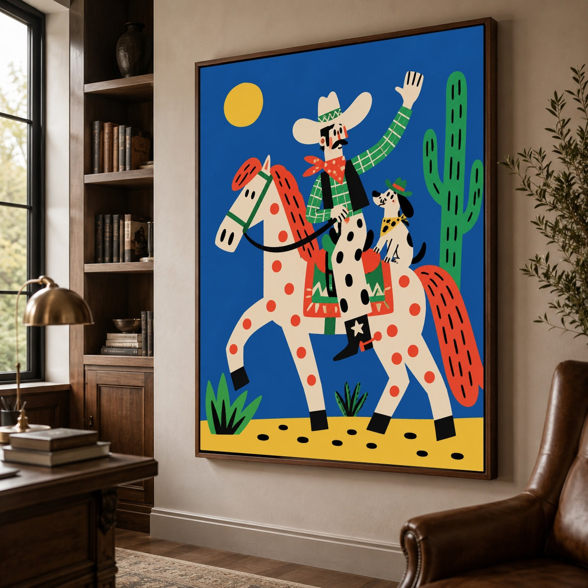 Spotted Saddle Parade — artwork in an interior setting 4