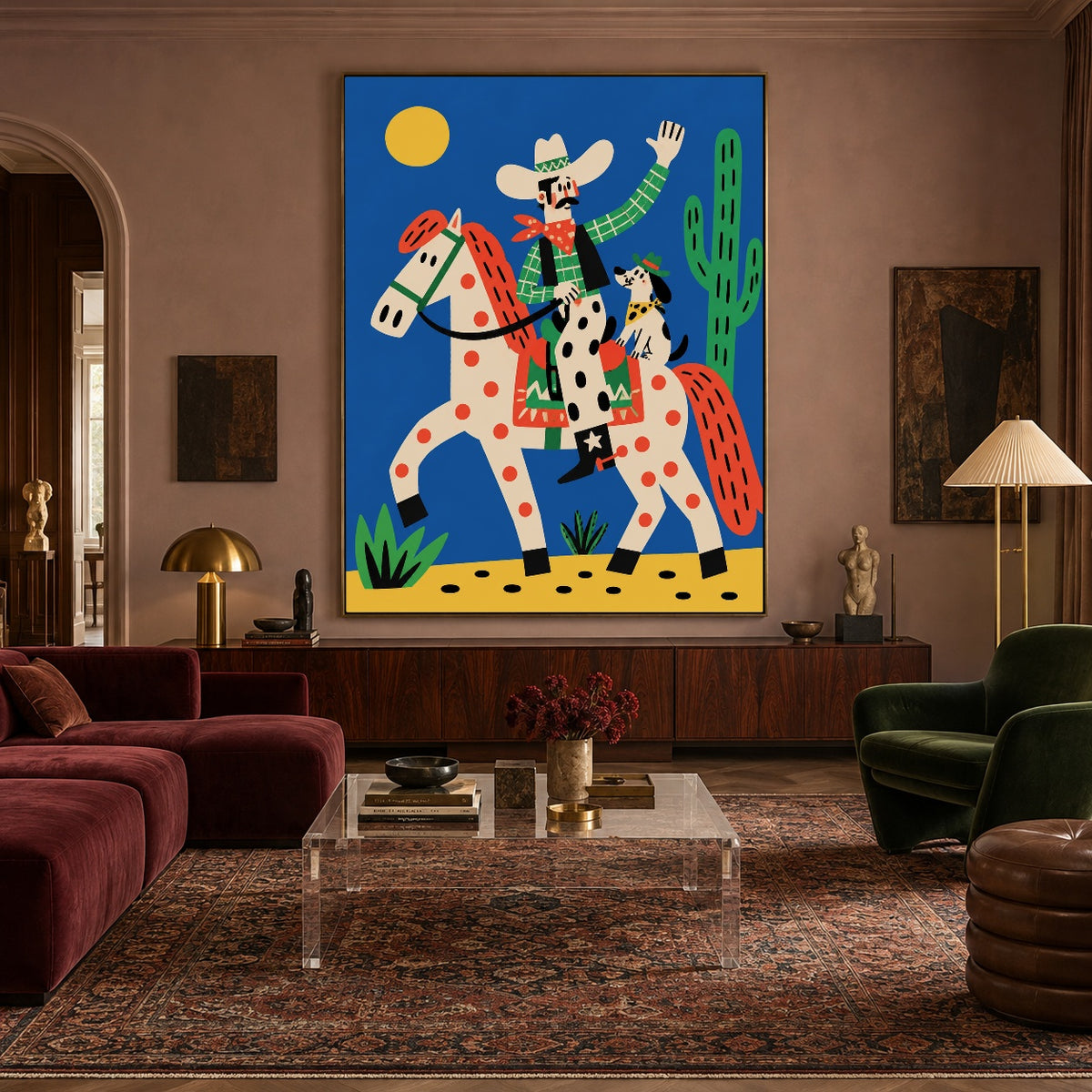 Spotted Saddle Parade — artwork in an interior setting 8