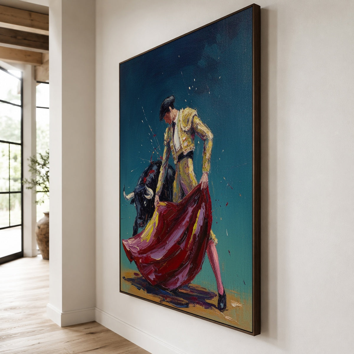 The Crimson Turn — oblique side view of the artwork