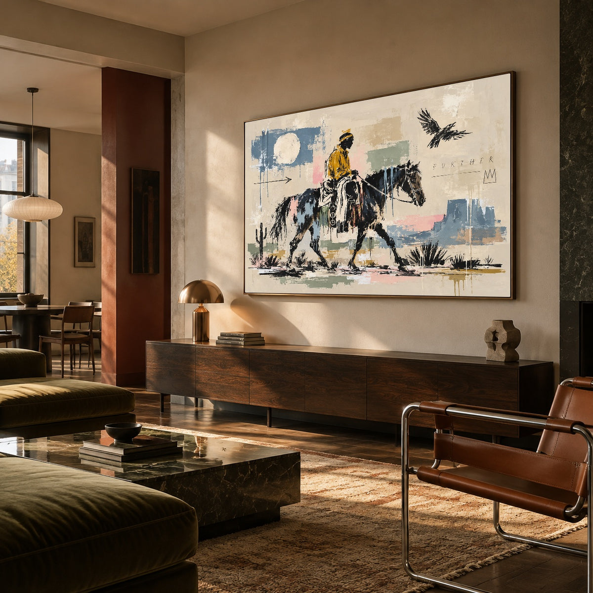 Toward the Blue Mesa — featured artwork in a living space