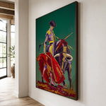 Violet Bravery — oblique side view of the artwork