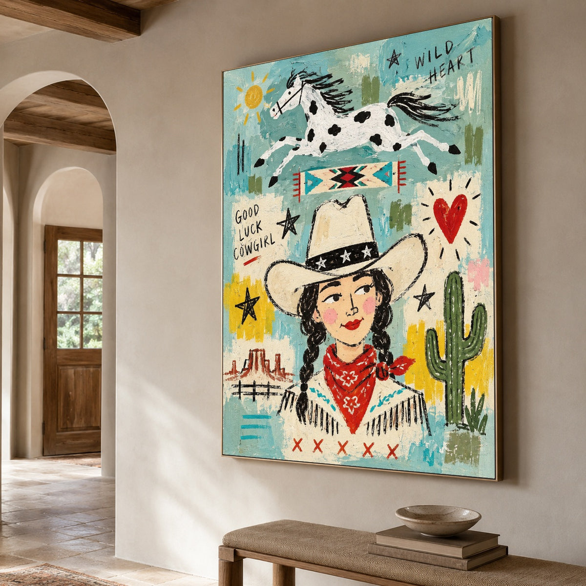 Wildheart Cowgirl — oblique side view of the artwork