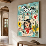 Wildheart Cowgirl — oblique side view of the artwork