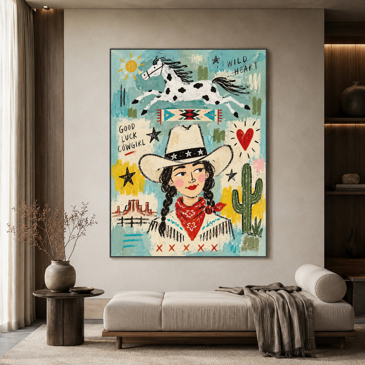Wildheart Cowgirl — artwork in an interior setting 3