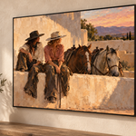 Sunlit Western Companions black frame detail