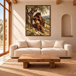 The Olive Hour in a minimal Mediterranean living room