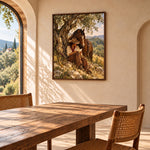 The Olive Hour in a simple Mediterranean dining room