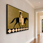 A Checkered Canter — side view of the artwork