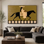 A Checkered Canter — artwork in an interior setting 5