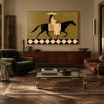 A Checkered Canter — artwork in an interior setting 7