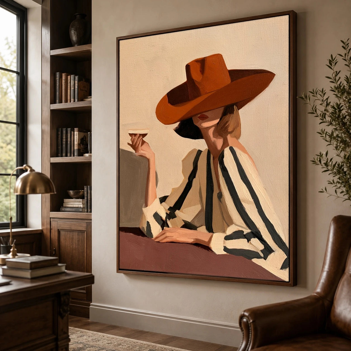 A Copper Brim Pause — side view of the artwork