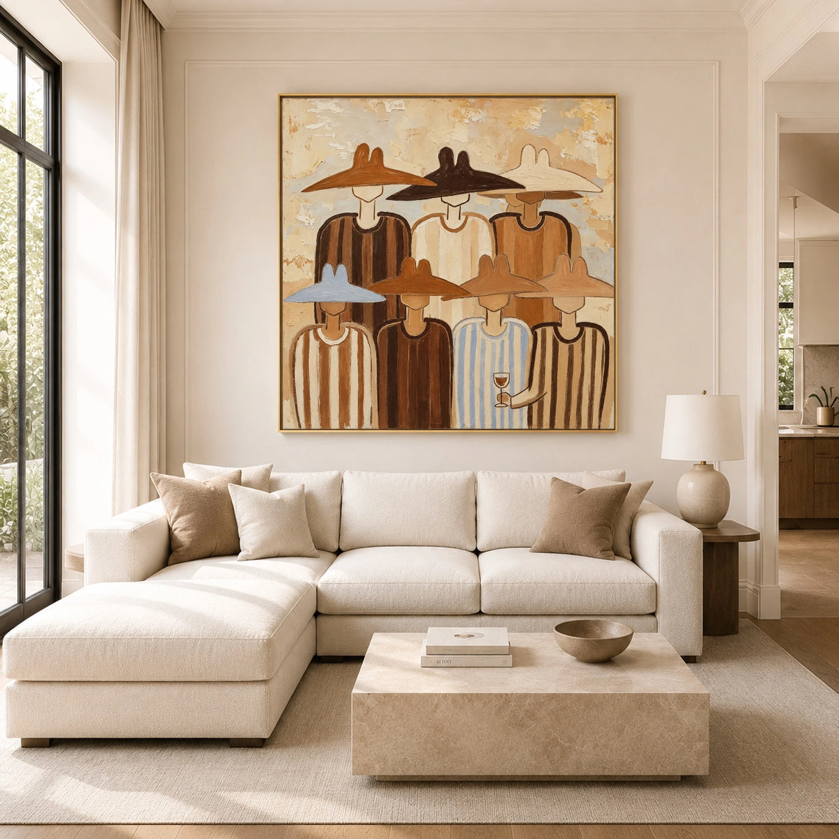 A Gathering of Brims — front view in a living space