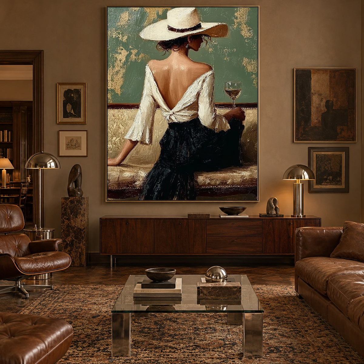 A Glass Before Evening — front view in a living space