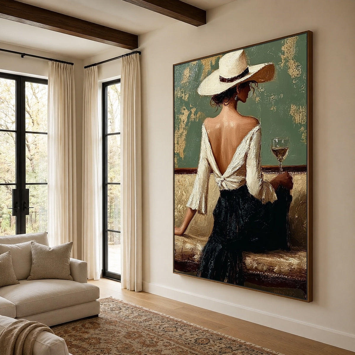 A Glass Before Evening — side view of the artwork