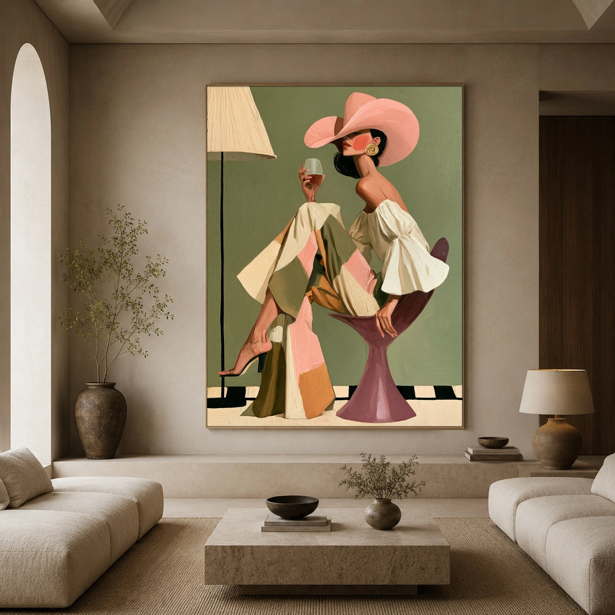 A Glass of Poise — front view in a living space