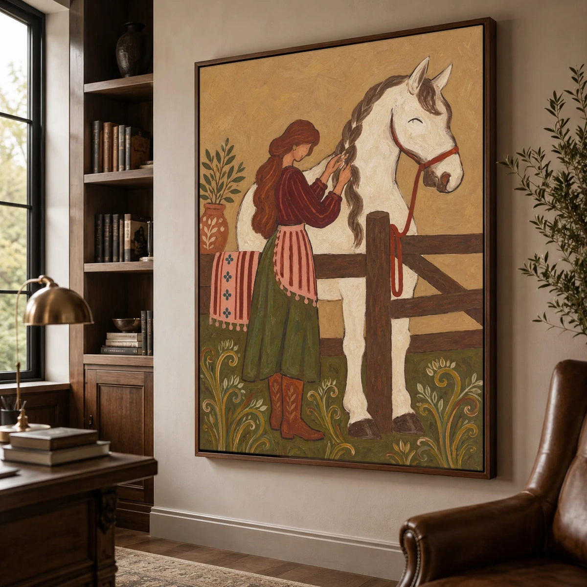 A Greeting at Sundown — side view of the artwork