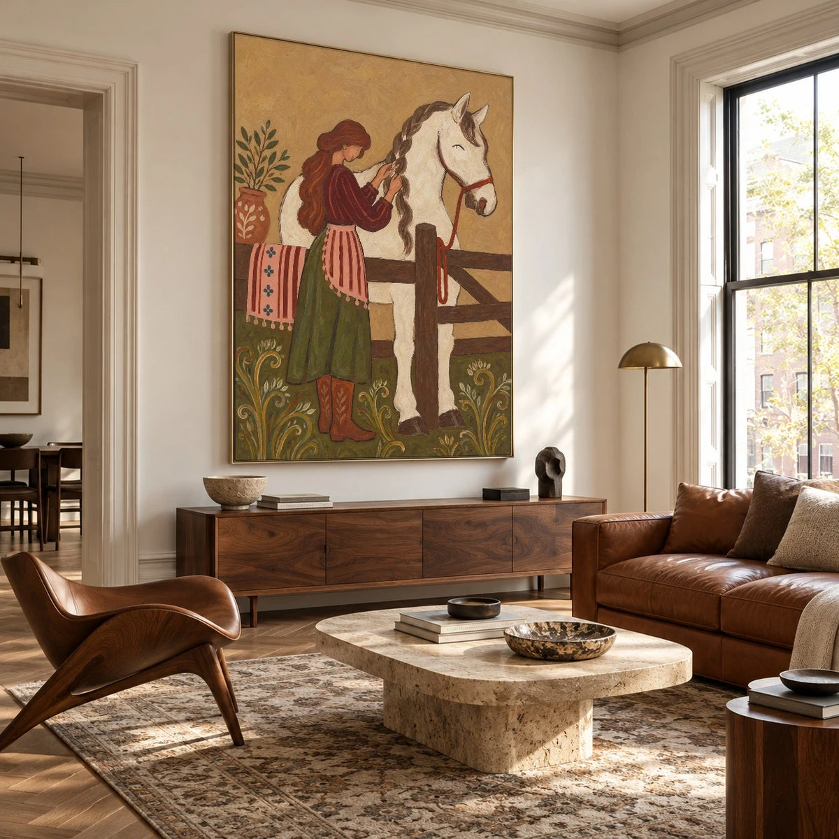 A Greeting at Sundown — artwork in an interior setting 5