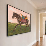 A Horseback Holiday — side view of the artwork