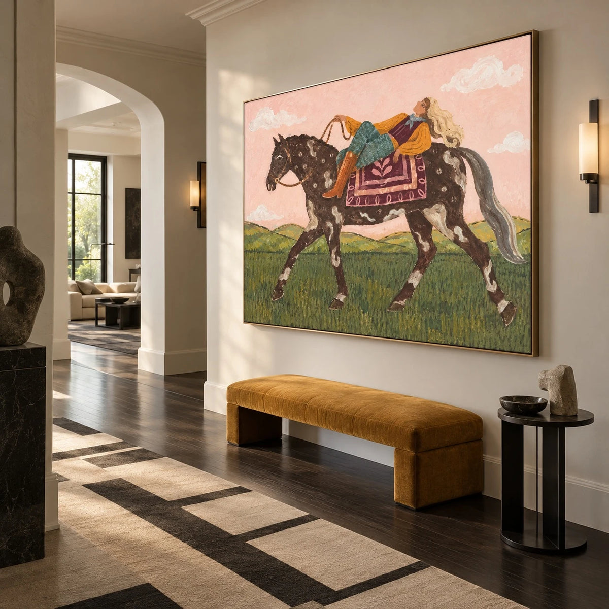 A Horseback Holiday — artwork in an interior setting 6
