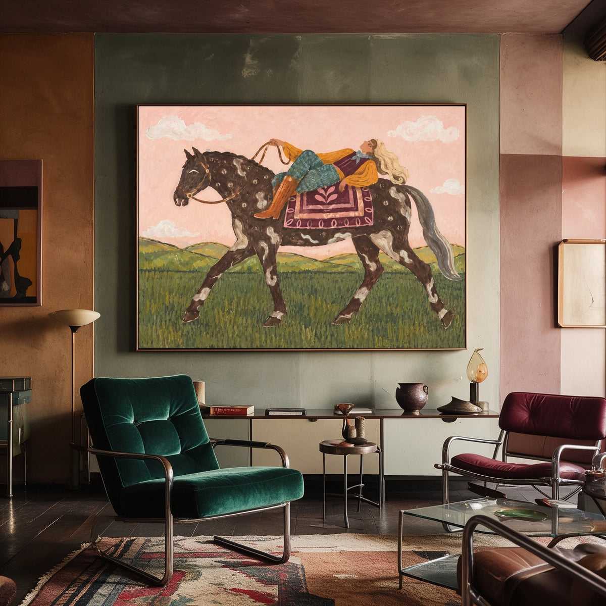 A Horseback Holiday — artwork in an interior setting 8