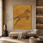 A Leap in Ochre — artwork in an interior setting 3