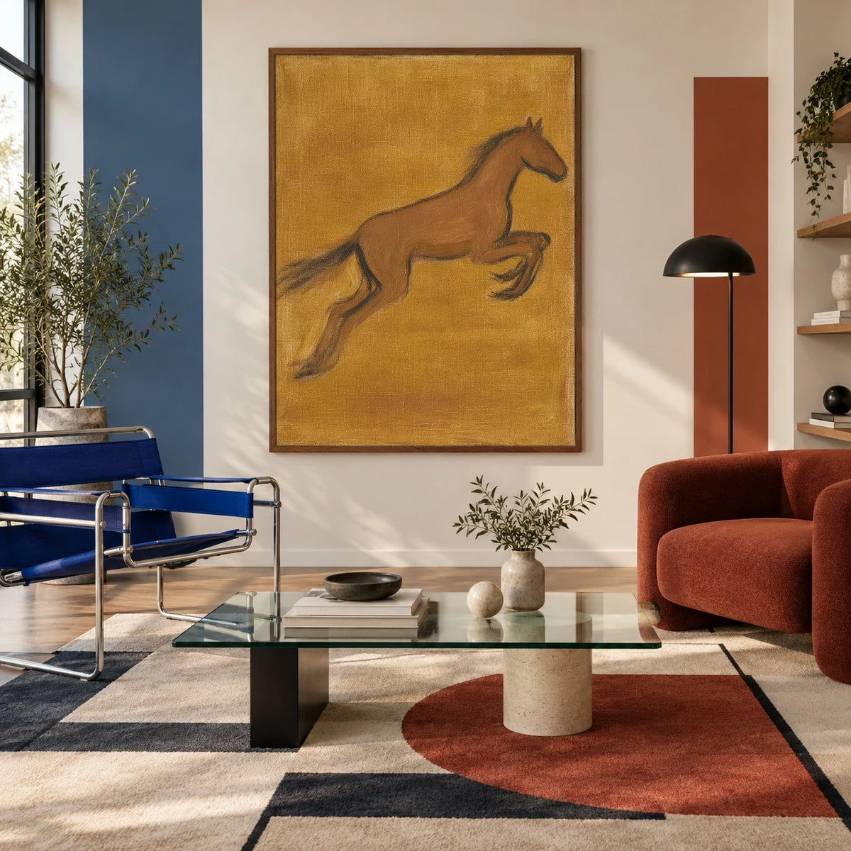A Leap in Ochre — artwork in an interior setting 4