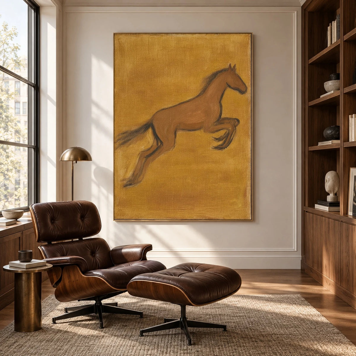 A Leap in Ochre — artwork in an interior setting 5