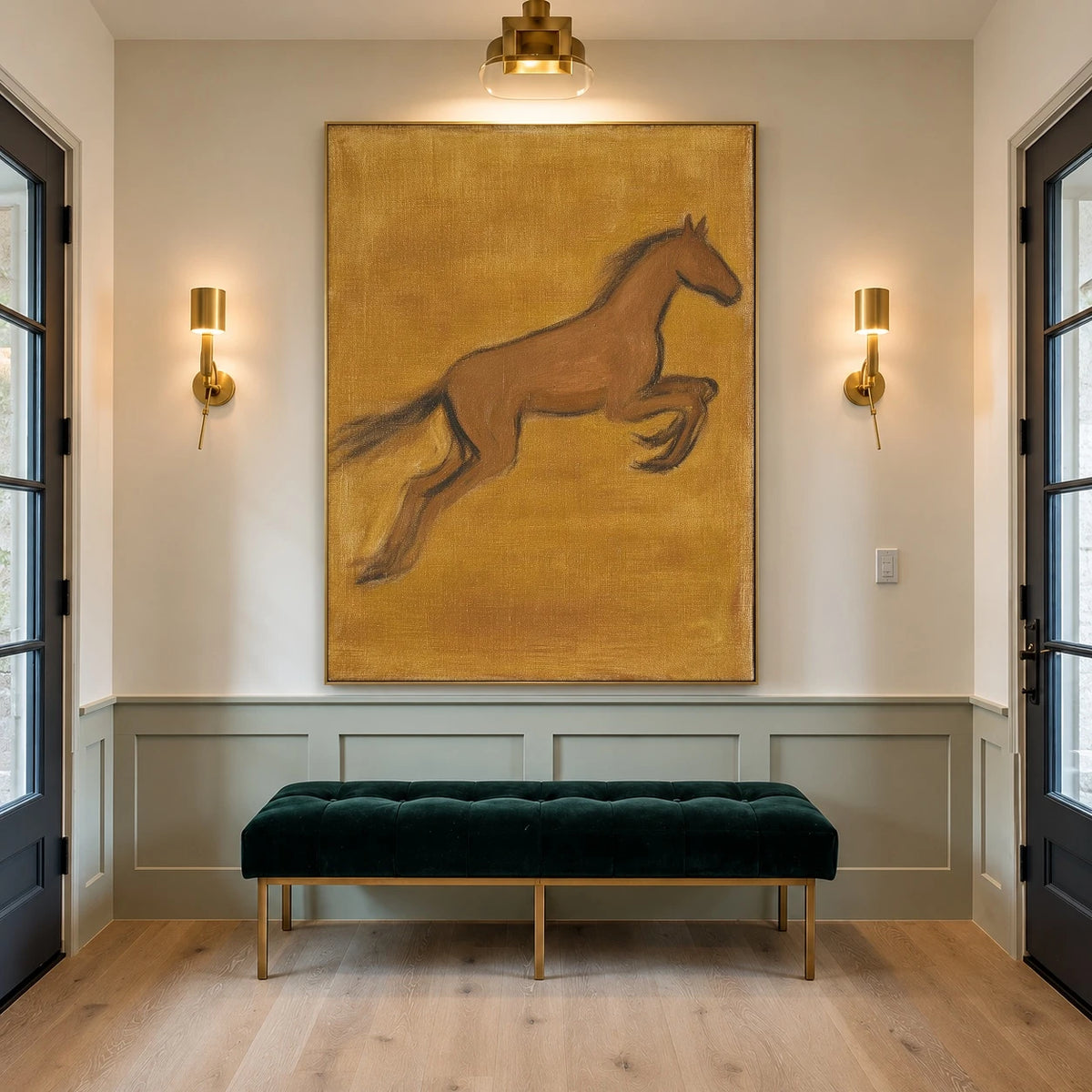 A Leap in Ochre — artwork in an interior setting 6