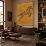 A Leap in Ochre — artwork in an interior setting 7
