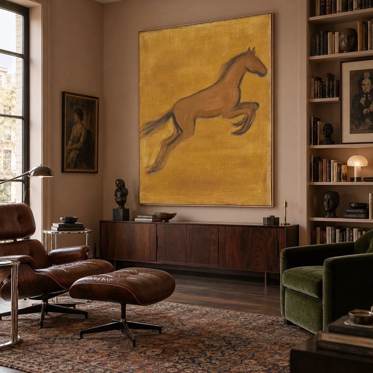 A Leap in Ochre — artwork in an interior setting 7