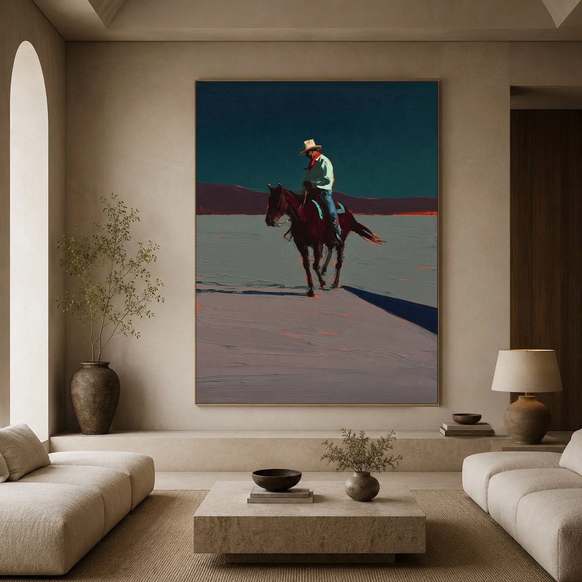 A Long Quiet Shadow — front view in a living space