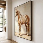 A Palomino at Rest — side view of the artwork