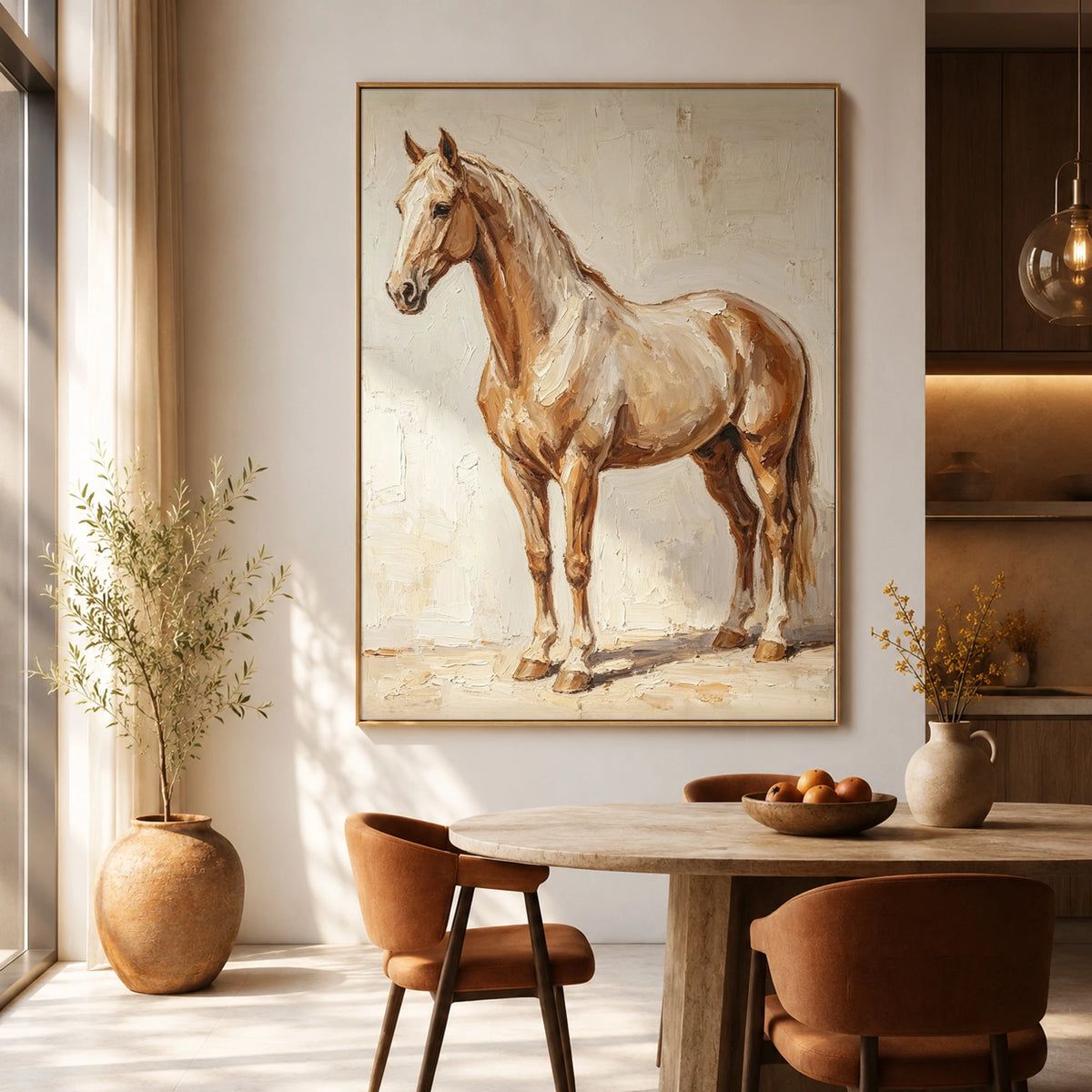 A Palomino at Rest — artwork in an interior setting 3