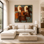 A Procession of Saddles — artwork in an interior setting 3