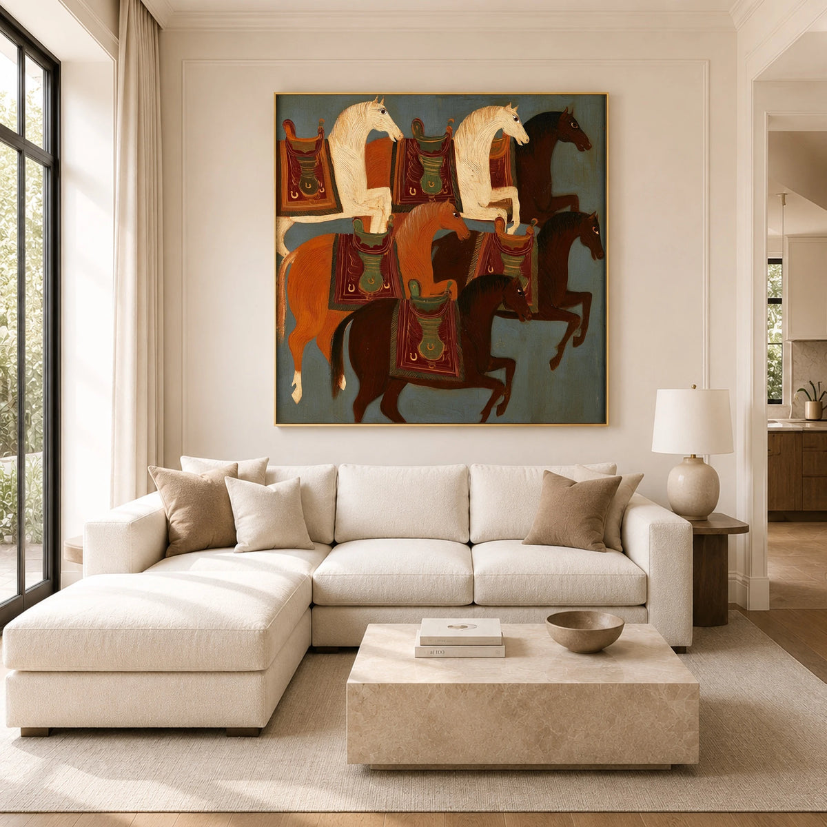 A Procession of Saddles — artwork in an interior setting 3