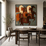 A Procession of Saddles — artwork in an interior setting 4
