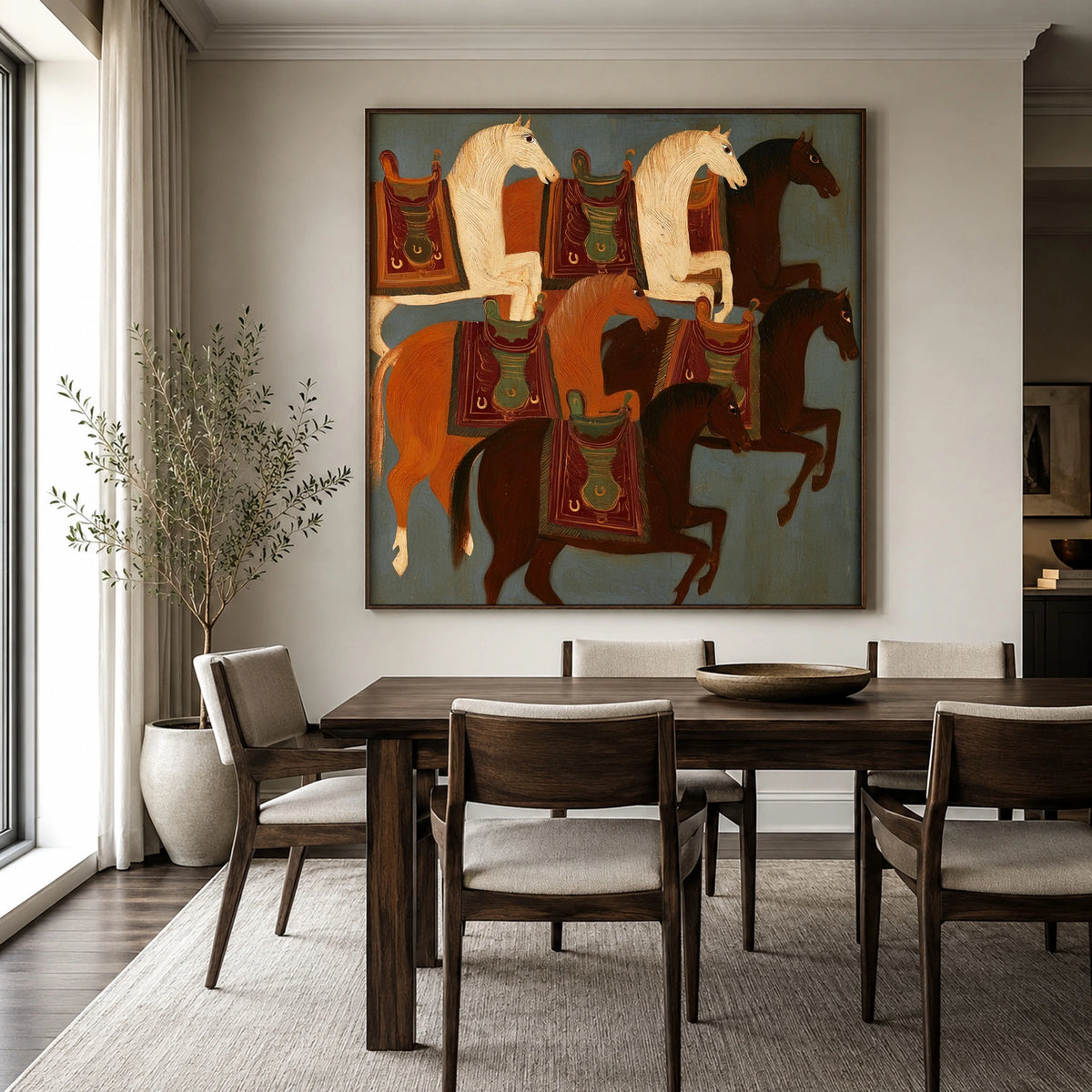 A Procession of Saddles — artwork in an interior setting 4