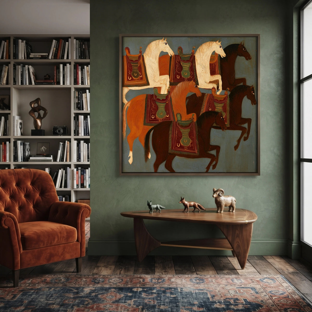 A Procession of Saddles — artwork in an interior setting 5