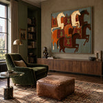 A Procession of Saddles — artwork in an interior setting 7
